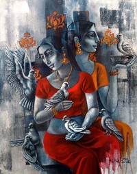 Shaista Momin, 24 x 30 Inch, Acrylic on Canvas, Figurative Painting, AC-SHM-053